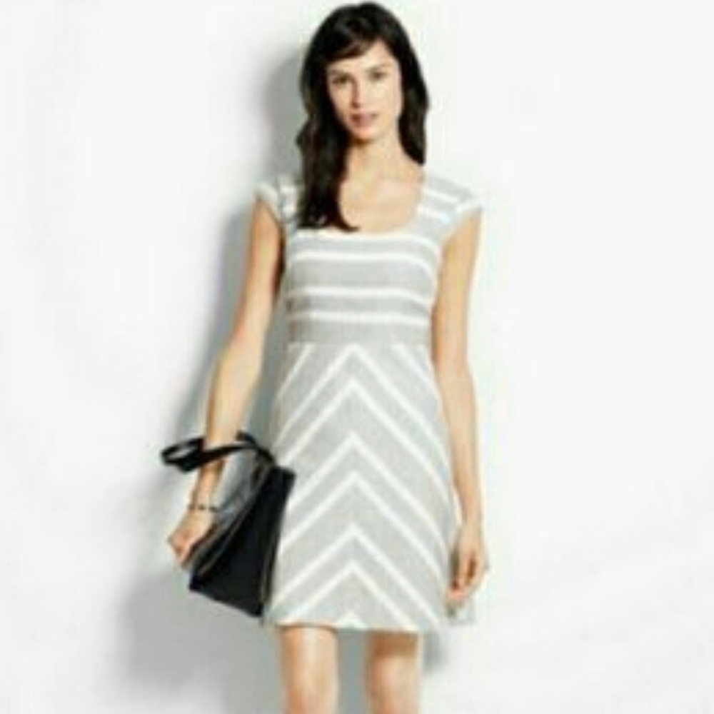 Ann Taylor chevron fit and flare dress